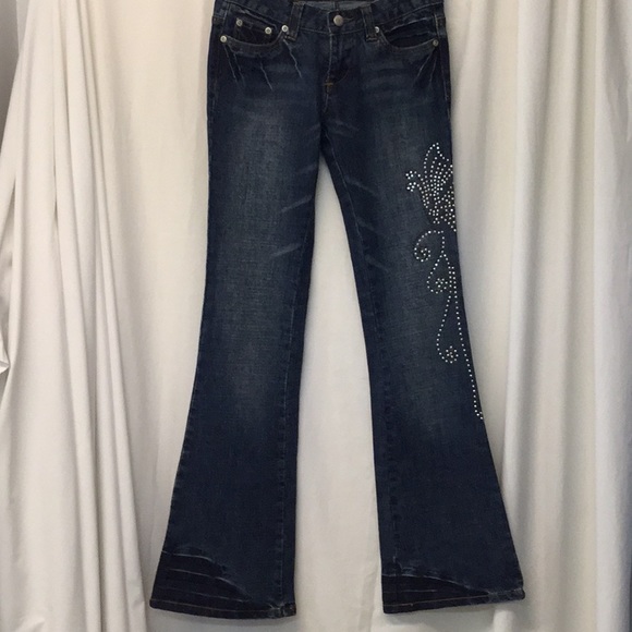 Dollhouse Denim - Vintage Dollhouse Embellished Bell Bottom Jeans